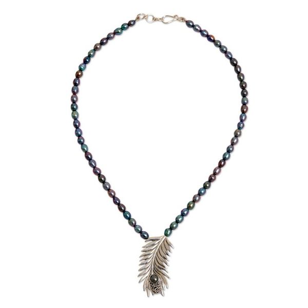 Alternate image for Sterling Silver and Pearl Choker Dewdrops