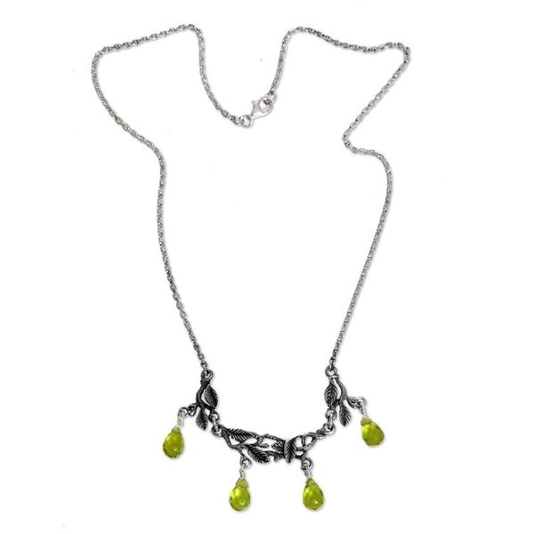 Alternate image for Sterling silver pendant necklace Rainforest