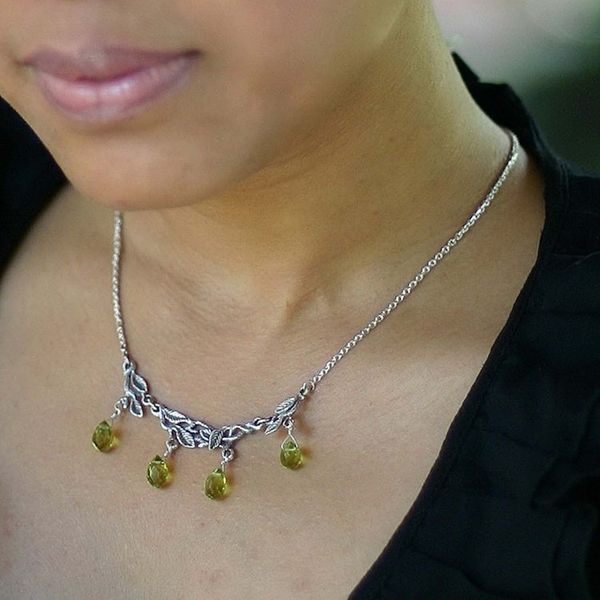 Alternate image for Sterling silver pendant necklace Rainforest