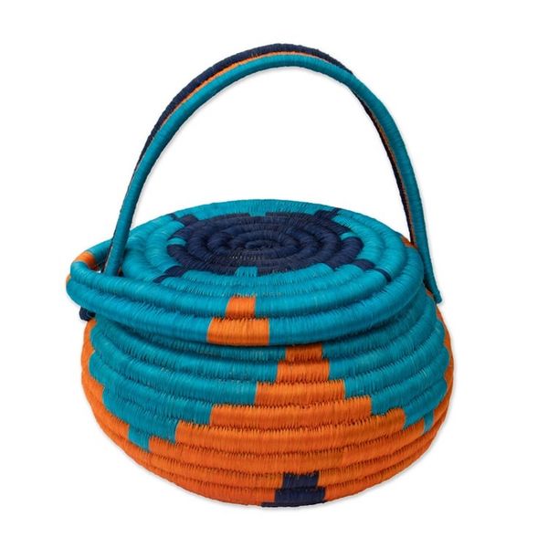 Alternate image for Guacamayas Natural Fiber Covered Basket from Colombia Monserrate