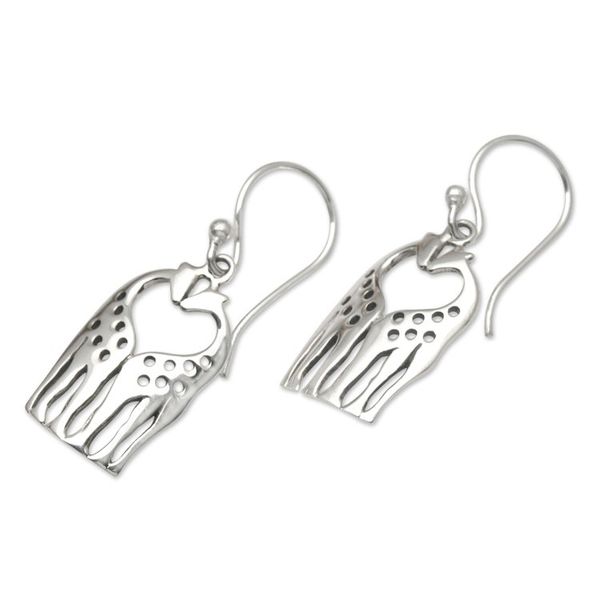 Alternate image for Sterling Silver Giraffe Dangle Earrings from Bali Sweet Spots