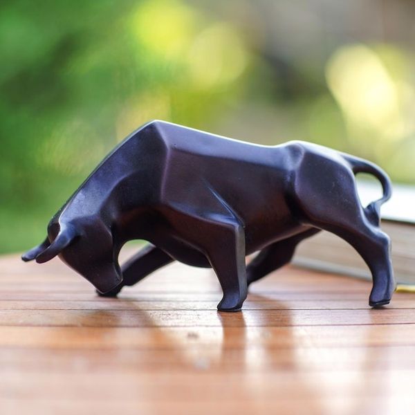 Alternate image for Artisan Crafted Cement Bull Statuette Determined