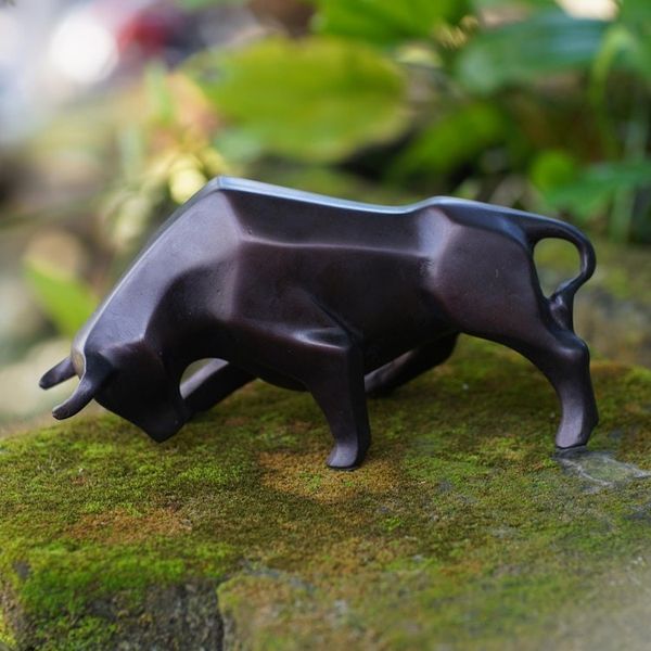 Alternate image for Artisan Crafted Cement Bull Statuette Determined