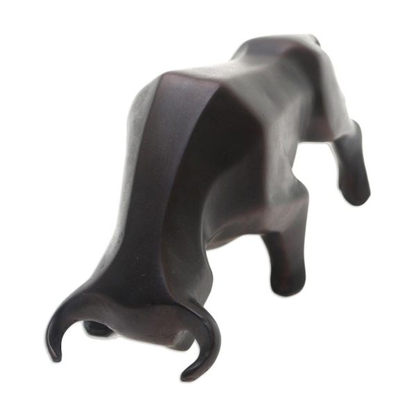 Alternate image for Artisan Crafted Cement Bull Statuette Determined