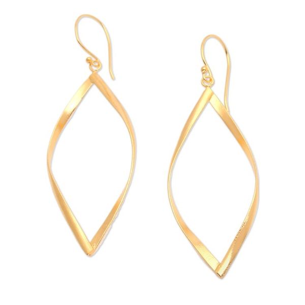 Alternate image for Modern High-Polished 18k Gold-Plated Dangle Earrings Eyes of Glory