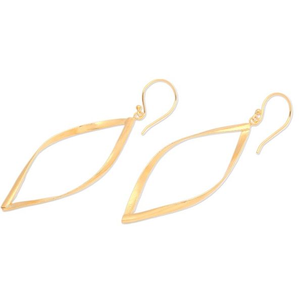 Alternate image for Modern High-Polished 18k Gold-Plated Dangle Earrings Eyes of Glory