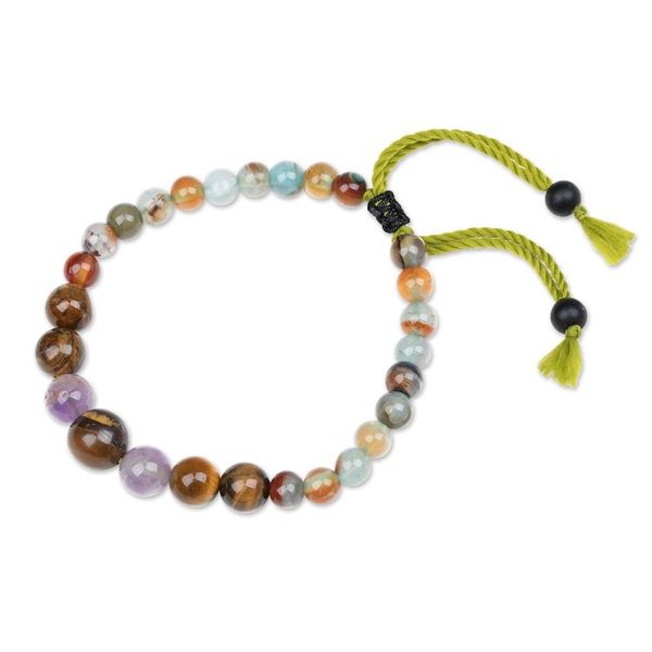 Alternate image for Bohemian Handmade Adjustable Multi-Gemstone Beaded Bracelet Harmonious Soul