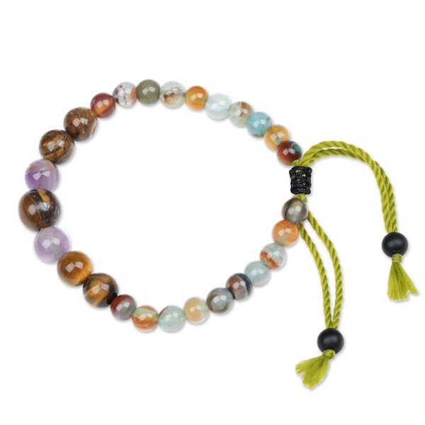 Alternate image for Bohemian Handmade Adjustable Multi-Gemstone Beaded Bracelet Harmonious Soul