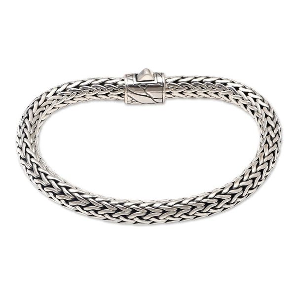 Alternate image for Mens Sterling Silver Chain Bracelet from Bali Take My Breath Away