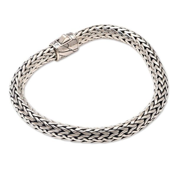 Alternate image for Mens Sterling Silver Chain Bracelet from Bali Take My Breath Away