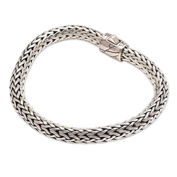 Alternate image for Mens Sterling Silver Chain Bracelet from Bali Take My Breath Away