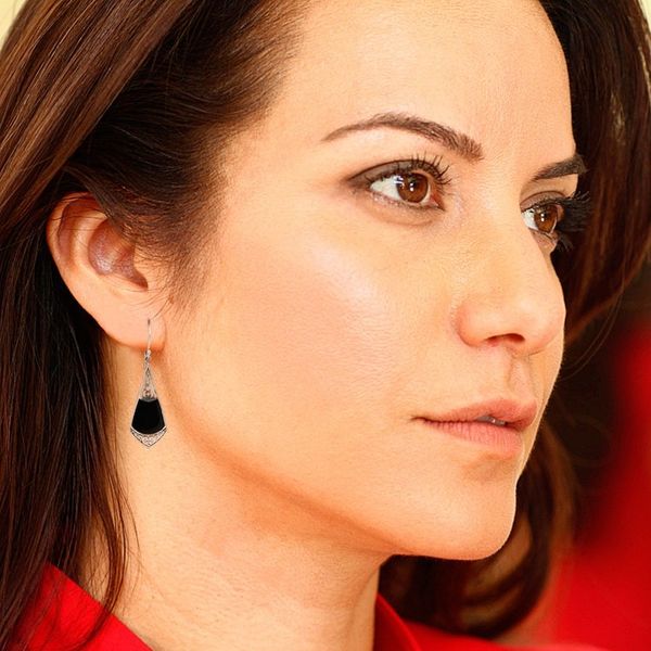Alternate image for Classic Balinese Sterling Silver Dangle Earrings Triumphant Lady