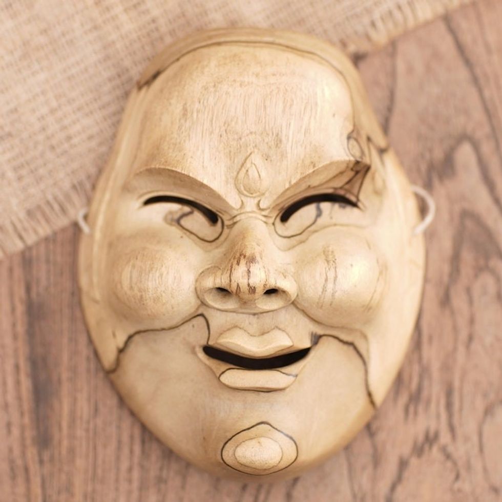 Balinese Hibiscus Wood Mask 'Ancestors'
