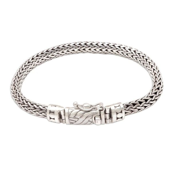 Alternate image for Mens Sterling Silver Snake Chain Bracelet Style Endures