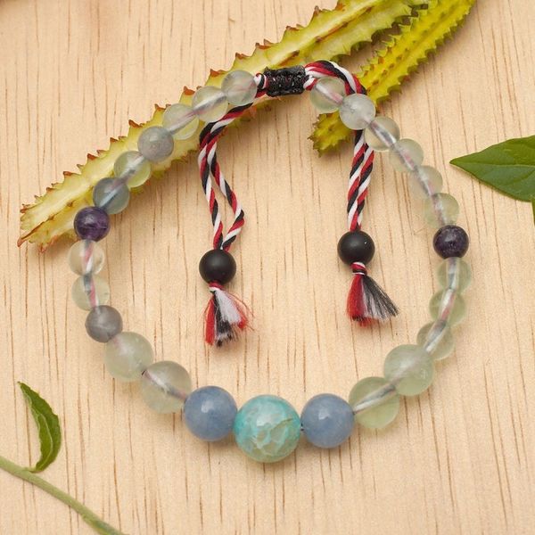 Alternate image for Fair Trade Fluorite and Aquamarine Beaded Bracelet from Bali Times of Serenity