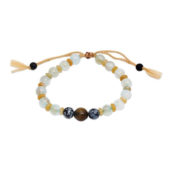 Alternate image for Adjustable Multi-Gemstone Beaded Yoga Bracelet from Bali Spiritual Blend