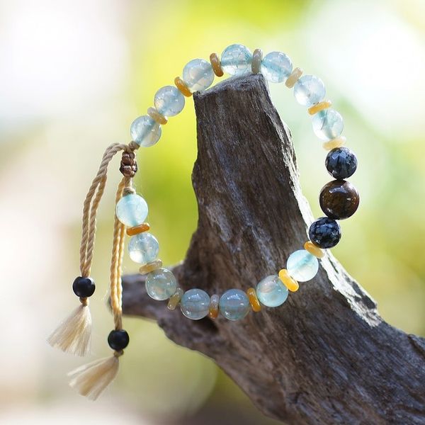 Alternate image for Adjustable Multi-Gemstone Beaded Yoga Bracelet from Bali Spiritual Blend