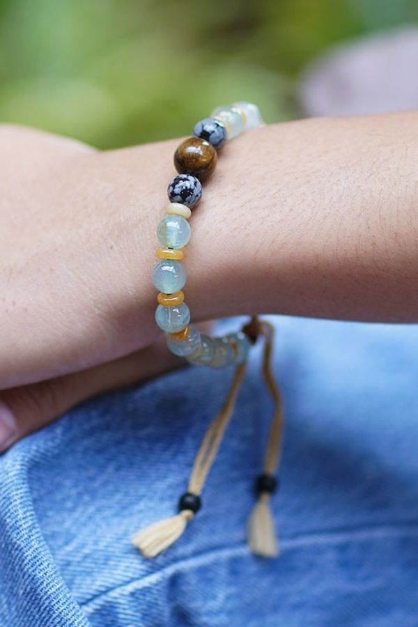 Alternate image for Adjustable Multi-Gemstone Beaded Yoga Bracelet from Bali Spiritual Blend