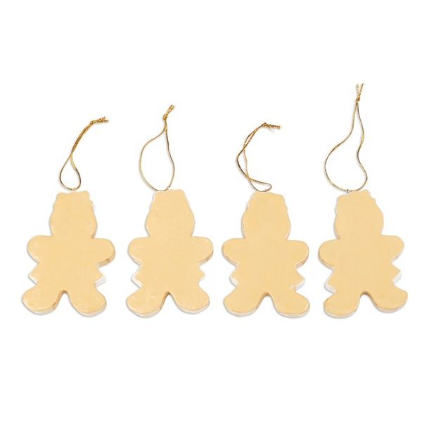 Alternate image for Christmas-Themed Set of 4 Gingerbread Girl Wood Ornaments Gingerbread Darlings