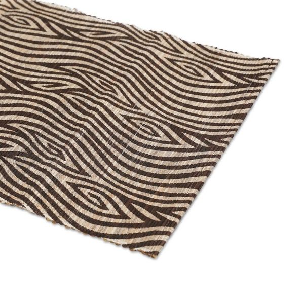 Alternate image for Ikat-Inspired Brown Cotton Blend Table Runner Made in Bali Brown Delight