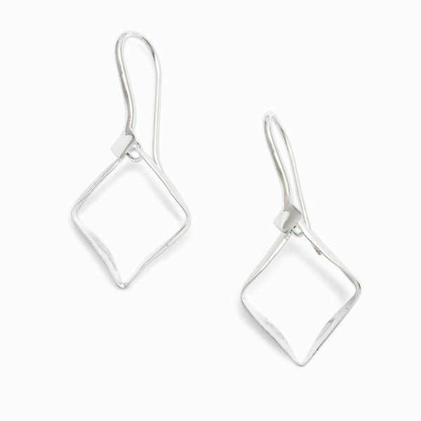 Alternate image for Kite-Inspired Modern Sterling Silver Dangle Earrings Translucent Shadow