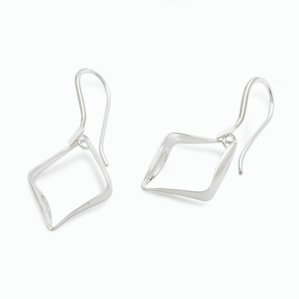 Alternate image for Kite-Inspired Modern Sterling Silver Dangle Earrings Translucent Shadow
