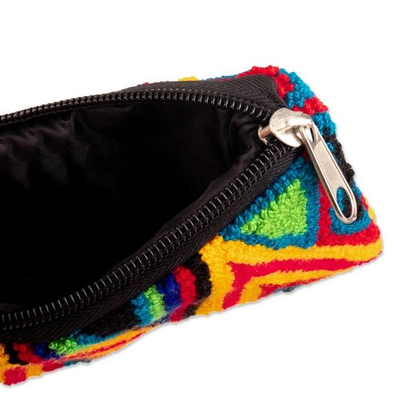 Alternate image for Geometric Handcrafted Colorful Coin Purse from Colombia Colombian Mountains