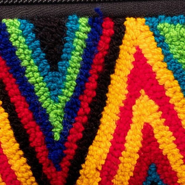 Alternate image for Geometric Handcrafted Colorful Coin Purse from Colombia Colombian Mountains