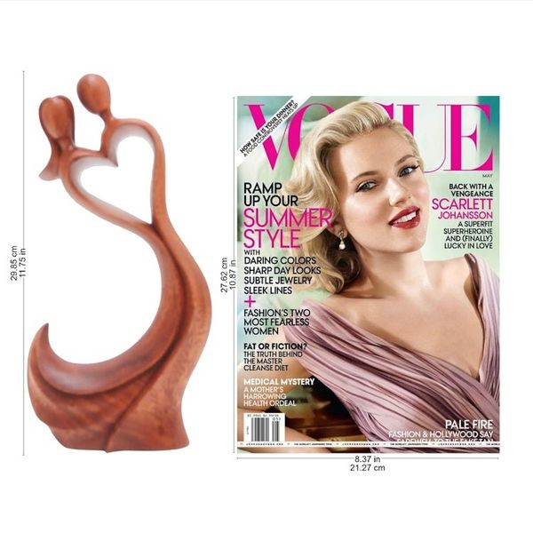 Alternate image for Hand Made Heart-Themed Suar Wood Sculpture Sway with Me