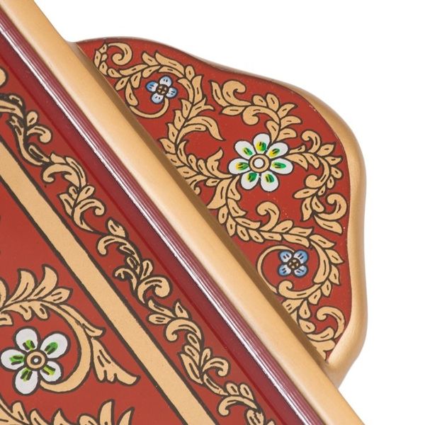 Alternate image for Reverse Painted Glass Serving Tray Crimson Garden