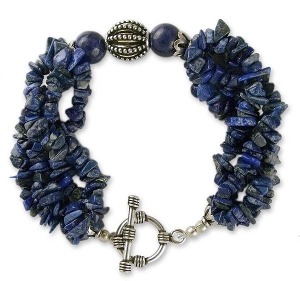 Alternate image for Lapis lazuli torsade bracelet Natural Sophistication