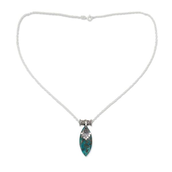 Alternate image for Sterling Silver Necklace with Turquoise Color Gem Jaipur Legacy