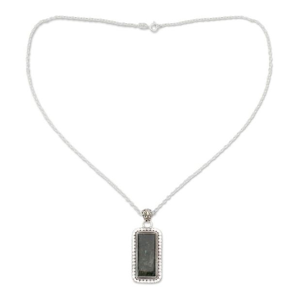 Alternate image for Moss Agate Necklace Forest Moss