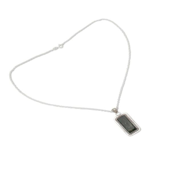 Alternate image for Moss Agate Necklace Forest Moss
