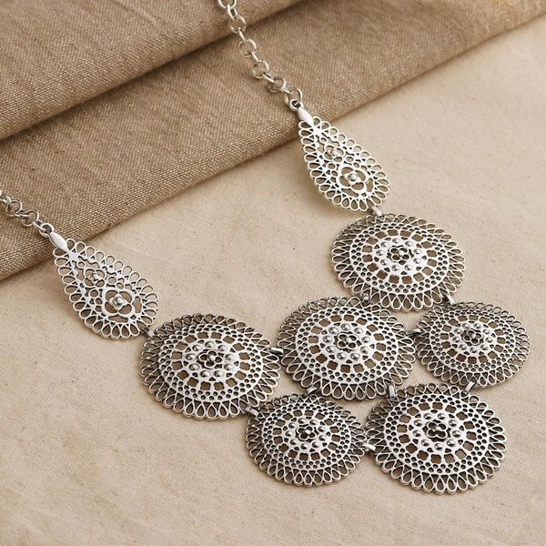 Alternate image for Sterling Silver Medallion Statement Necklace from India Regal Medallions