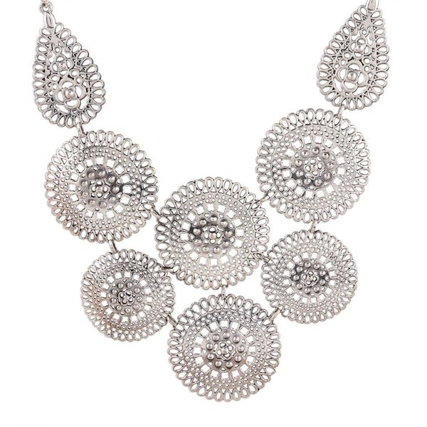Alternate image for Sterling Silver Medallion Statement Necklace from India Regal Medallions