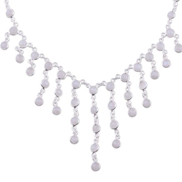 Alternate image for Artisan Jewelry Sterling Silver Choker Moonstone Necklace Radiance