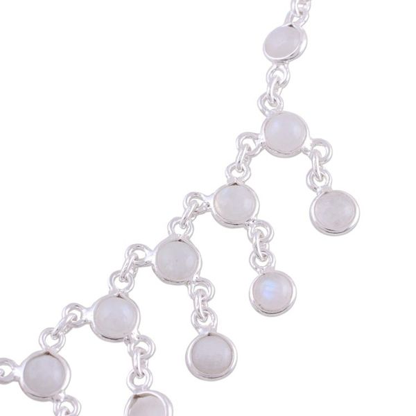 Alternate image for Artisan Jewelry Sterling Silver Choker Moonstone Necklace Radiance
