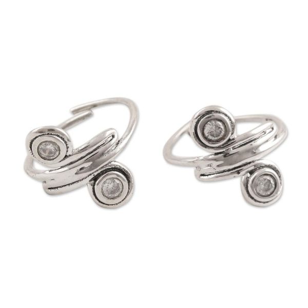Alternate image for Swirl-Shaped Sterling Silver Toe Rings from India Swirl Quartet