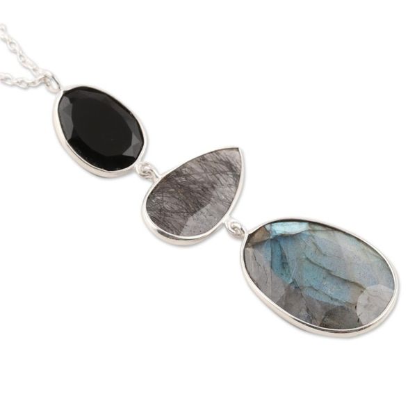 Alternate image for 26.5-Carat Multi-Gemstone Pendant Necklace from India Splendorous Evening