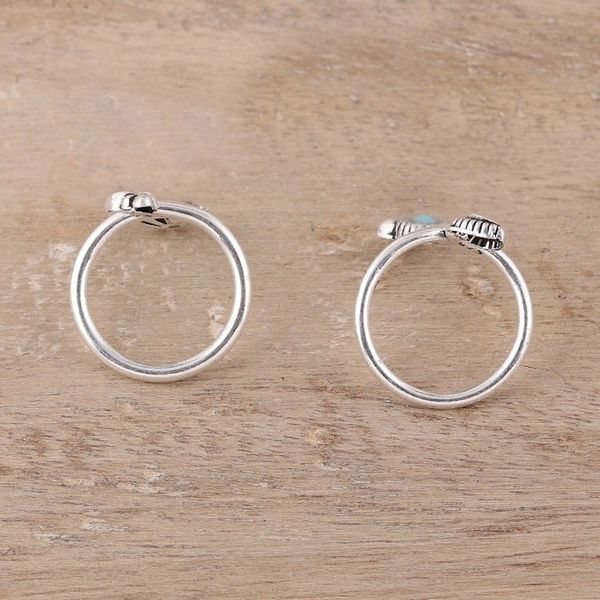 Alternate image for Cultured Pearl and Sterling Silver Toe Rings from India Twin Glory
