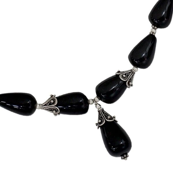 Alternate image for Onyx Y necklace Radiant Black