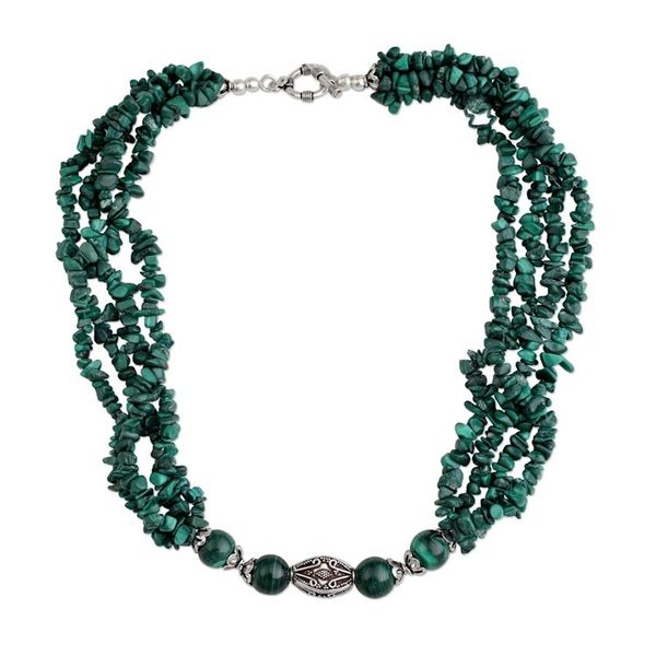 Alternate image for Malachite beaded necklace Natural Sophistication