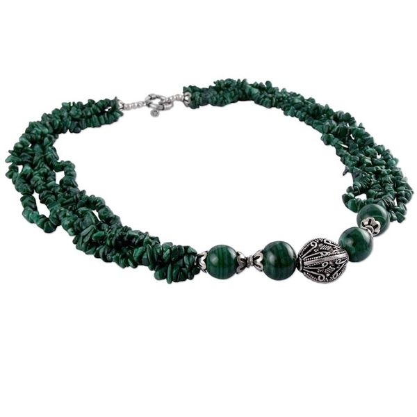 Alternate image for Malachite beaded necklace Natural Sophistication