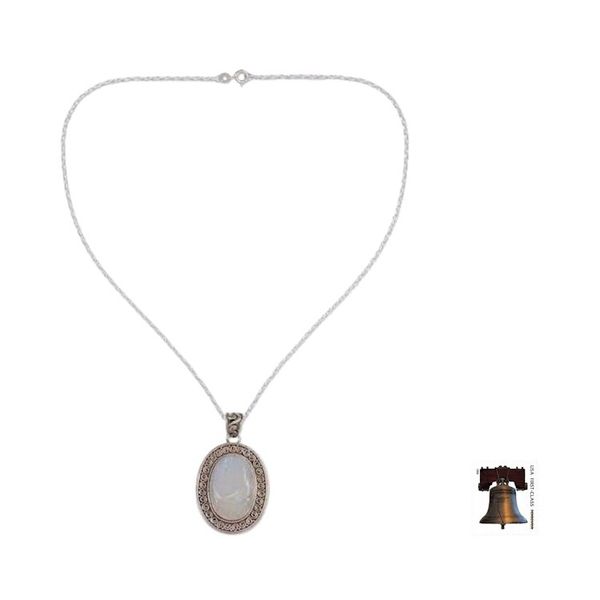 Alternate image for Artisan Jewelry Moonstone and Sterling Silver Necklace Dancing Moonlight