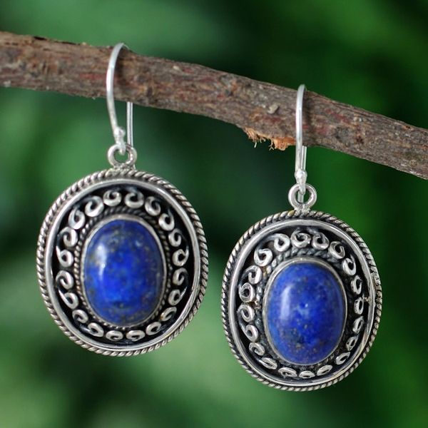 Alternate image for Lapis lazuli dangle earrings Tradition