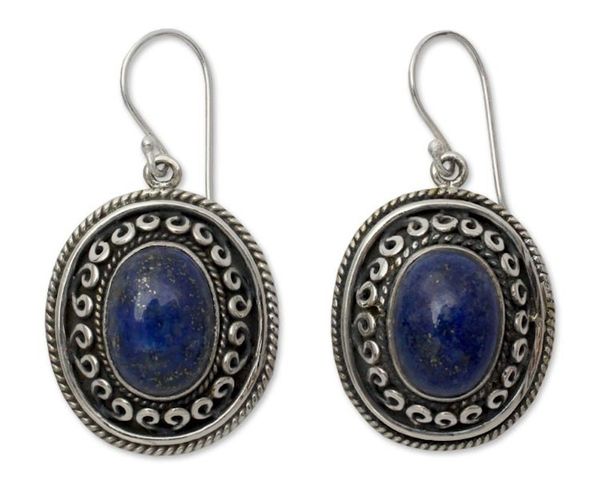 Alternate image for Lapis lazuli dangle earrings Tradition