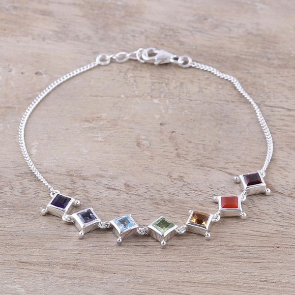 Alternate image for Multi-Gemstone Chakra Bracelet from India Wellness