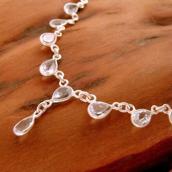 Alternate image for Indian Jewelry Sterling Silver Blue Topaz Necklace Ocean Dew