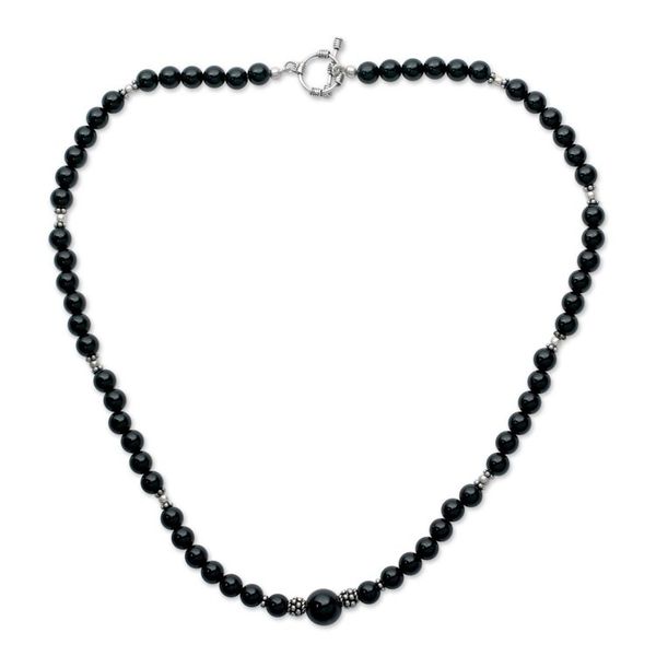 Alternate image for Onyx strand necklace Kerala Night